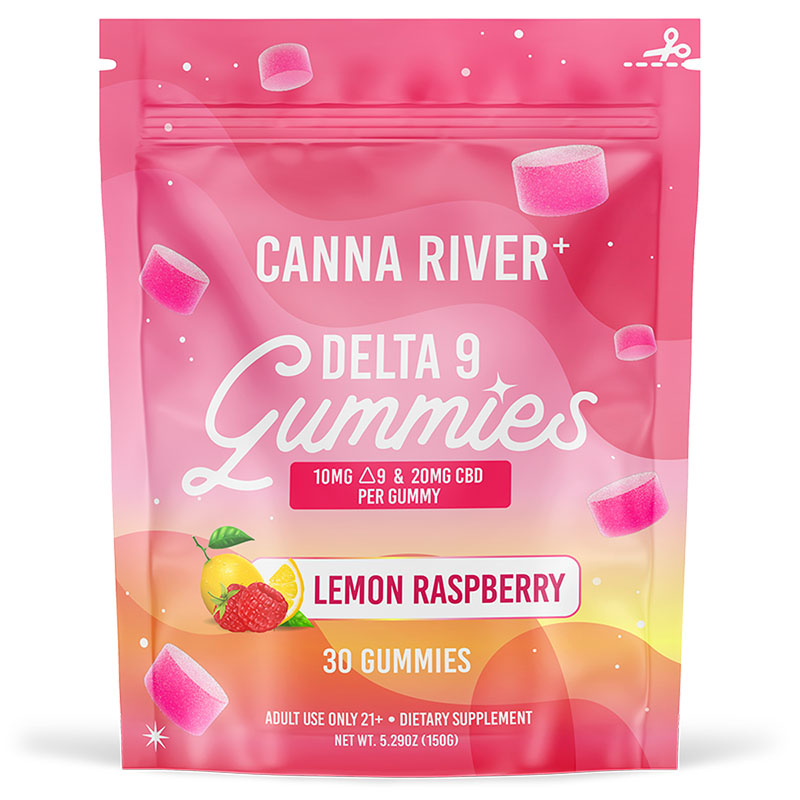 Canna River - Delta 9 Edible - Delta 9:CBD Gummies - Lemon Raspberry - 10mg