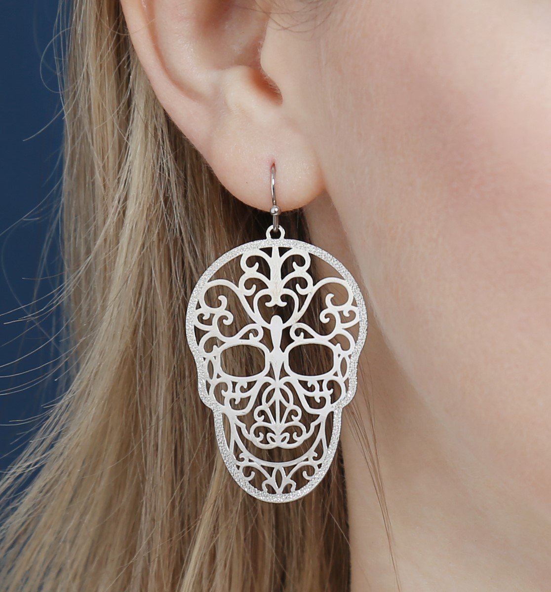 Filigree Sugar Skull Earrings
