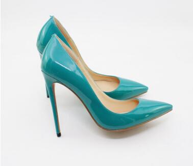 Classic Pointed Toe Stiletto Heel Pumps Women 12 Cm High Heels
