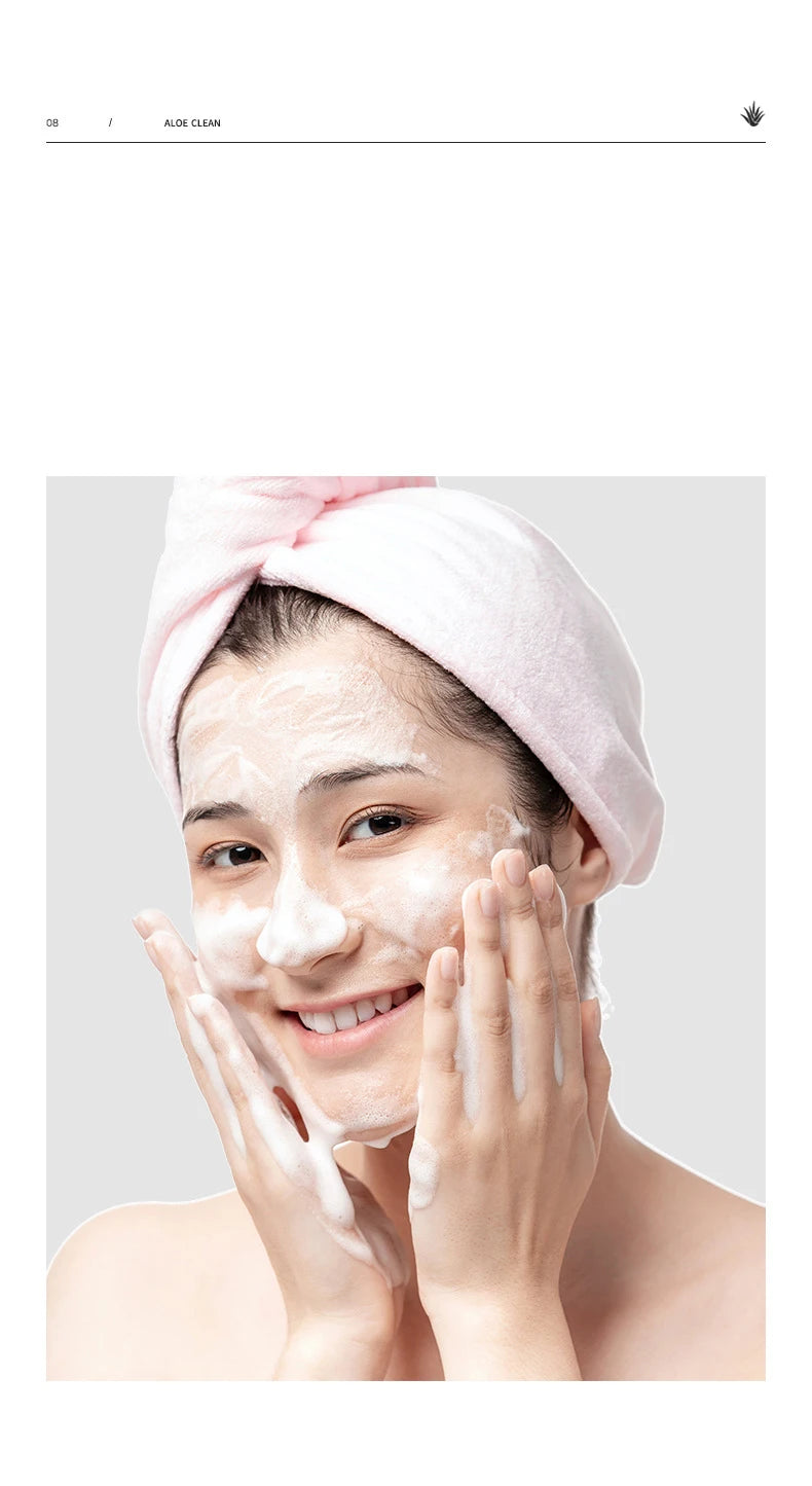 Amino Acid Facial Cleanser 500g Girls Moisturizing Oil Control Moisturizing Aloe Facial Cleanser Men