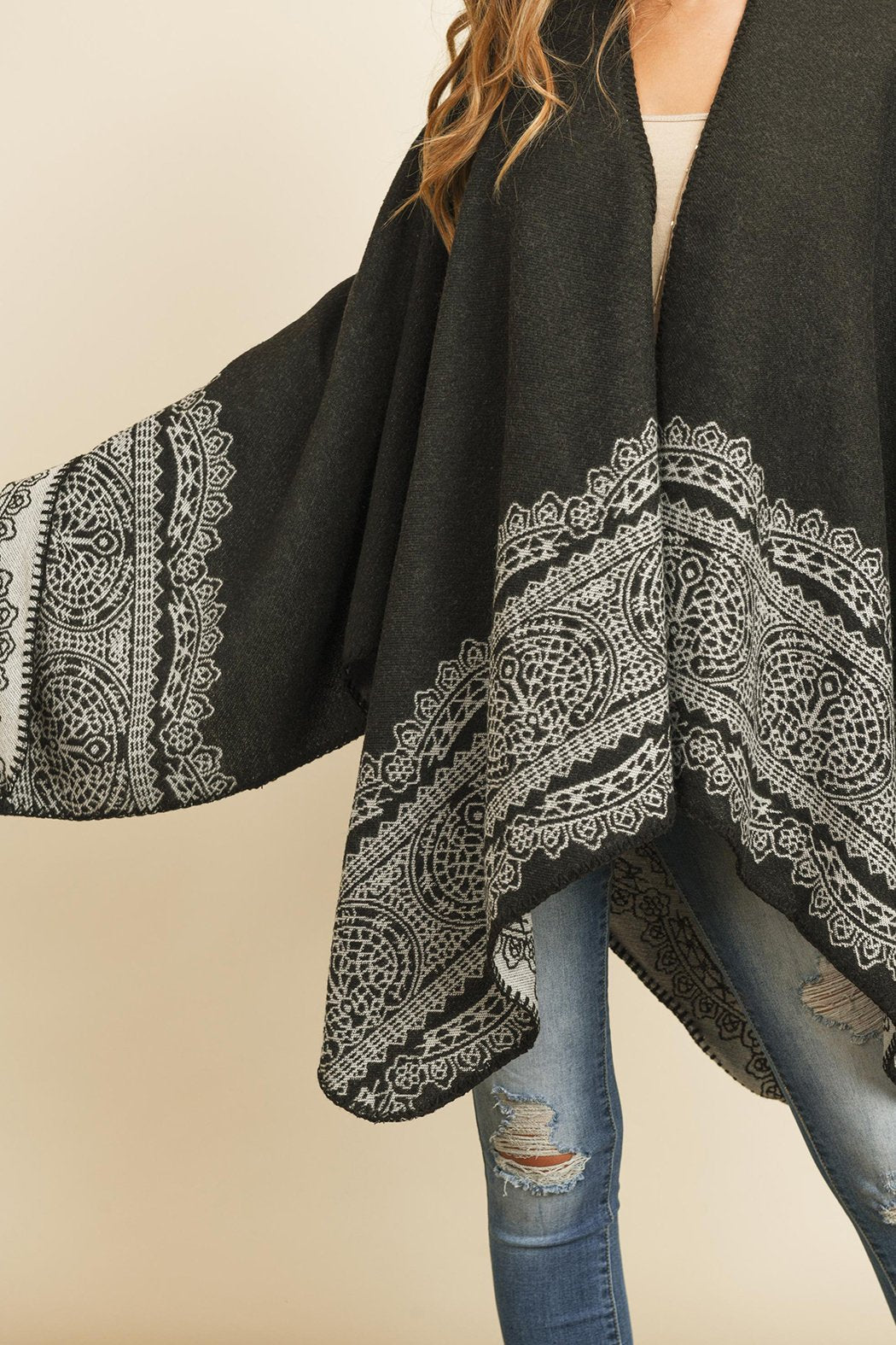 Mandala Mid Thigh Length Kimono