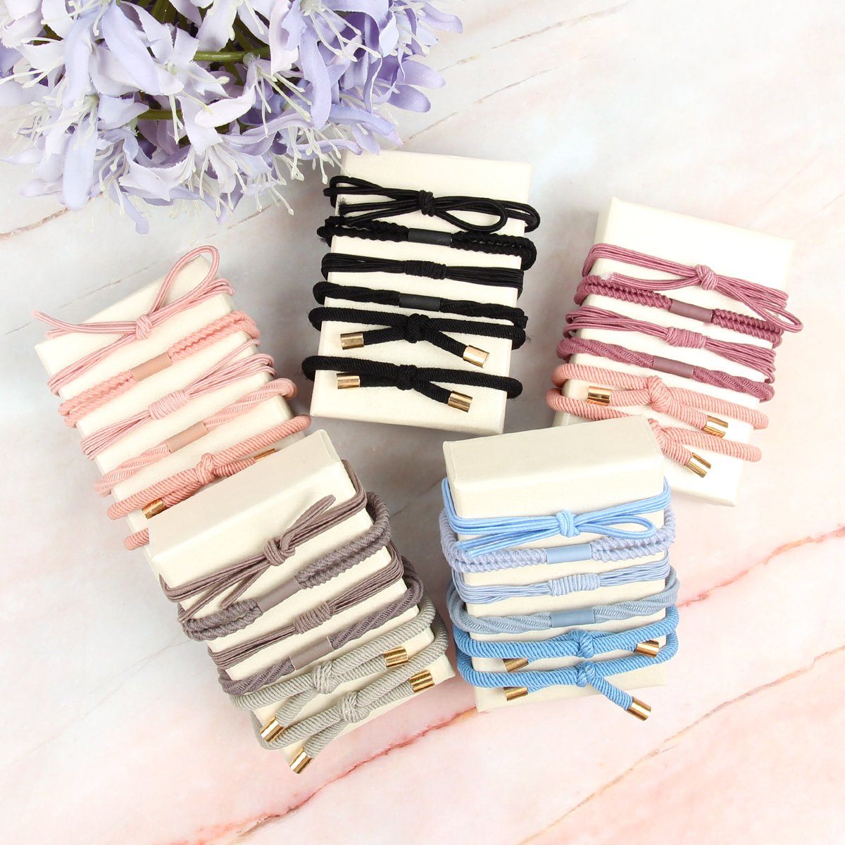 Mixed Stretch Ponytail Set