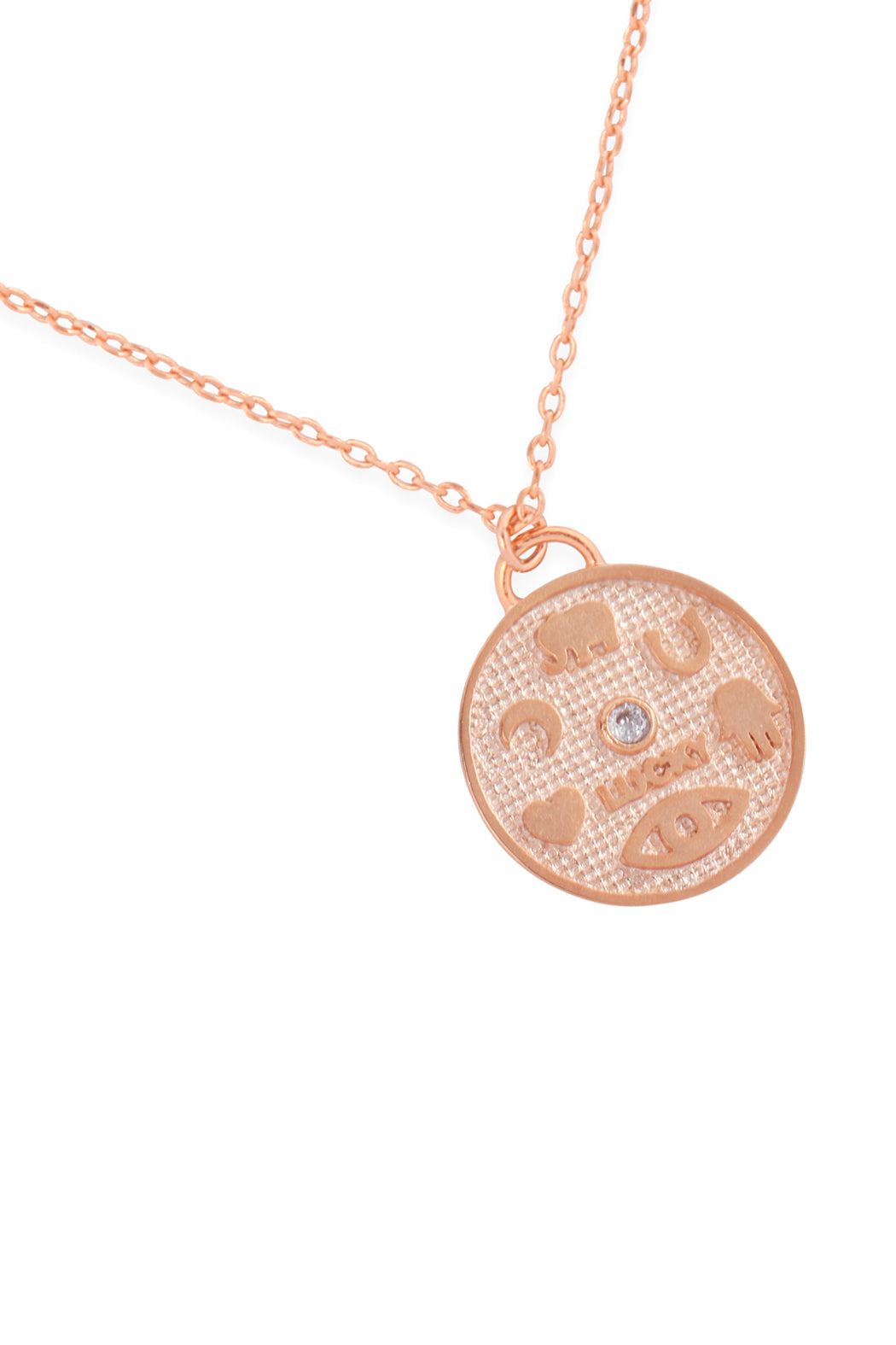 Hdnfn353 - Cast Round Pendant Necklace