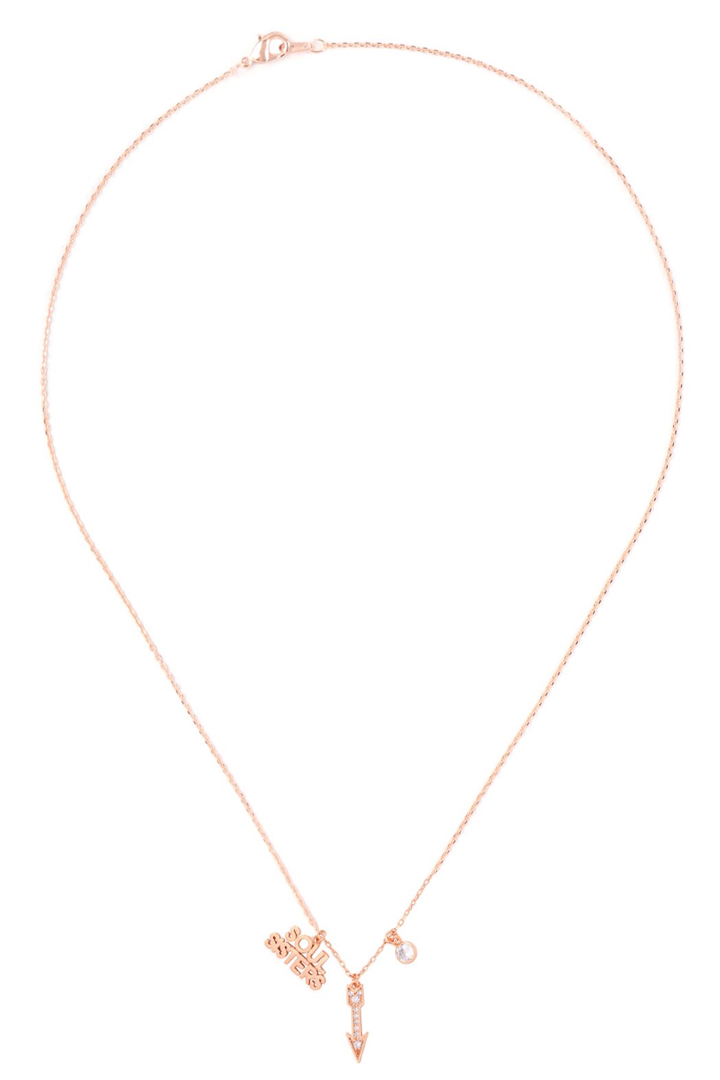 Soul Sisters Arrow Cubic Zirconia Pendant Necklace