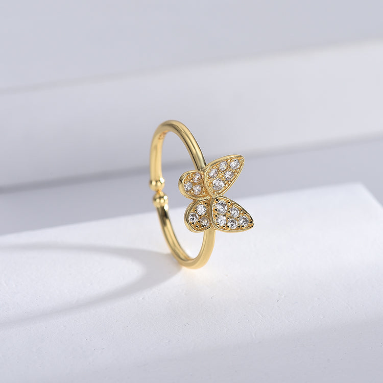 Zola Jewellery 2022 New Fashion Rhinestones Butterfly Rings Jewelry Gifts
