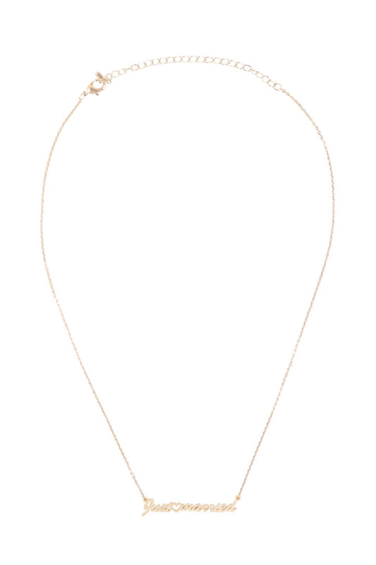 "Just Married" Scprit Letter Necklace