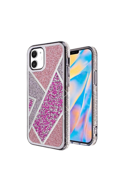 For iPHONE 12 MINI 5.4 RHOMBUS BLING GLITTER DIAMOND CASE COVER