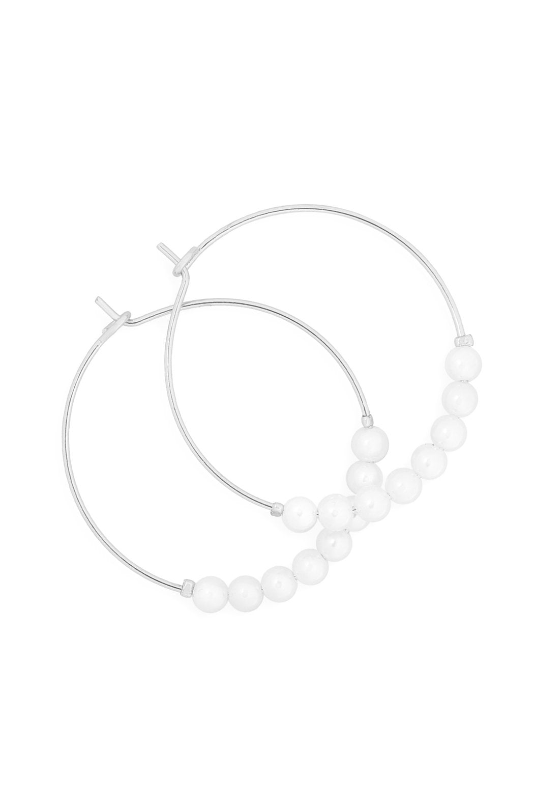 Qea299 - Beaded Hoop Earrings