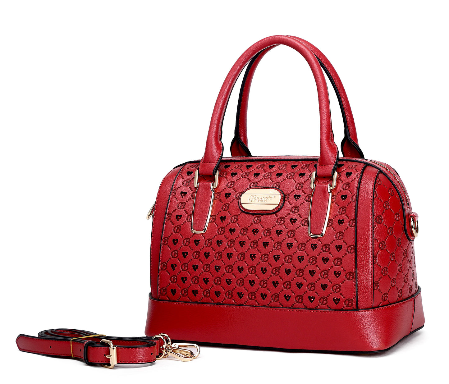 Millionaire Goddess Double Layer Crystal Engraved Dome Satchel