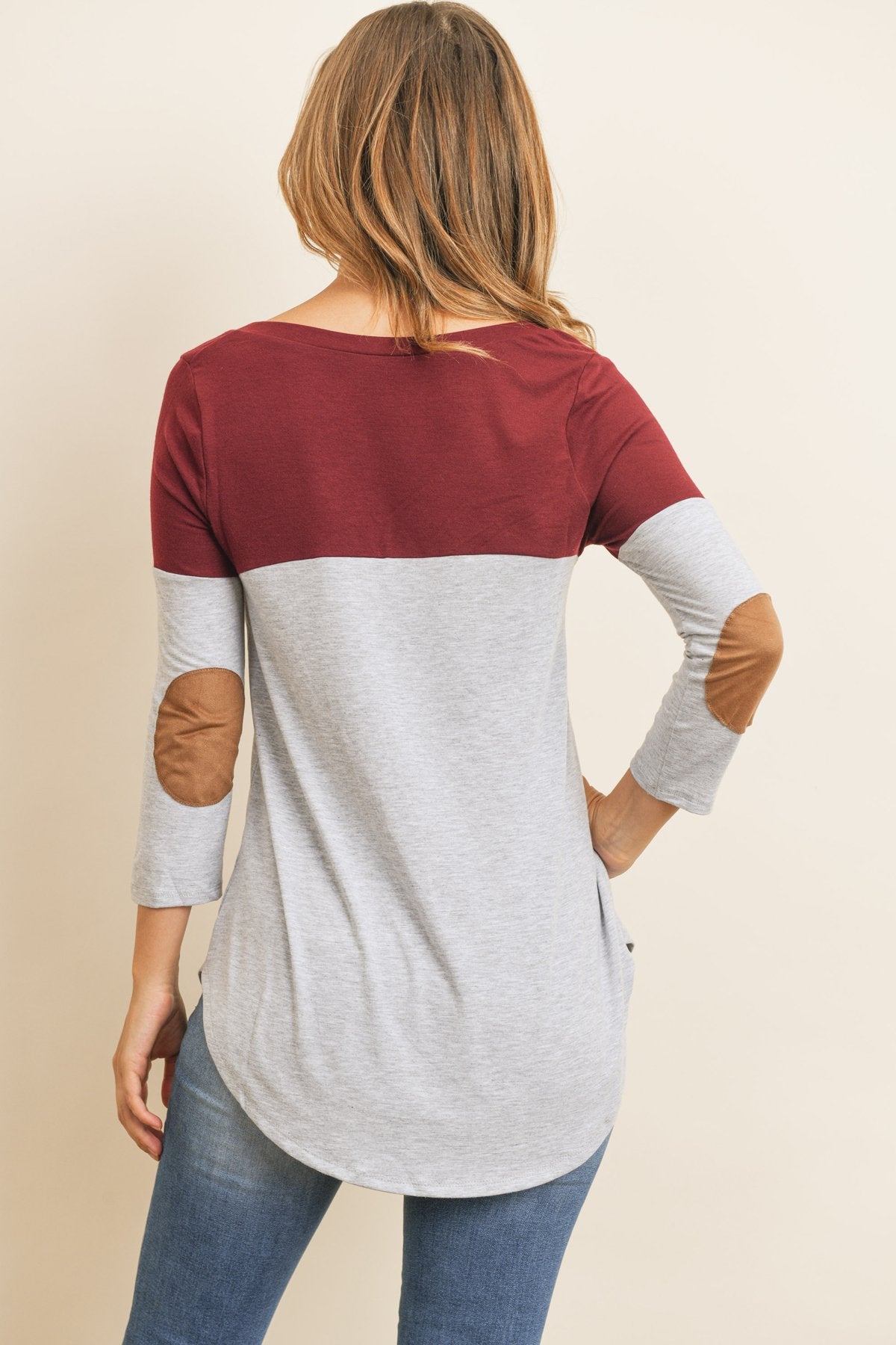 Color Block V-Neck Top