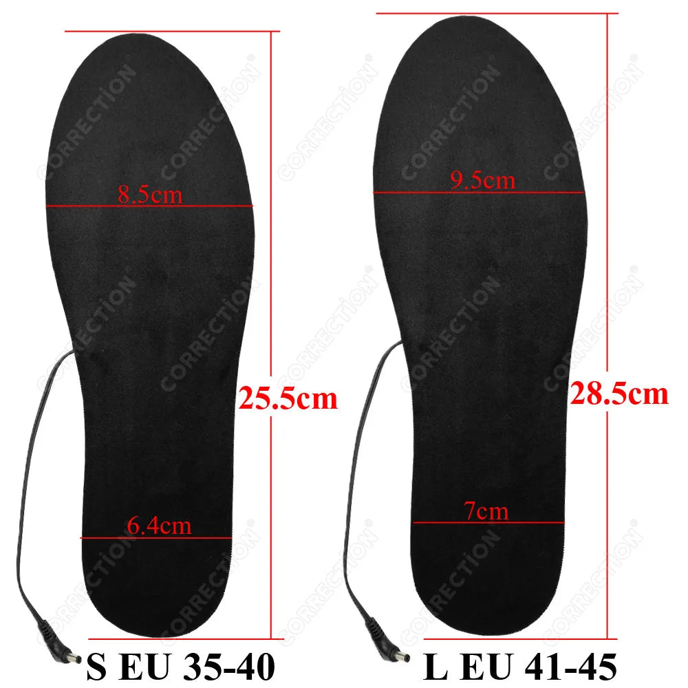 Winter Electric Heated Insoles USB Heating Feet Warmer Thermal Shoes Sock Pad Heated Insoles Washable Full Foot Fever Unisex