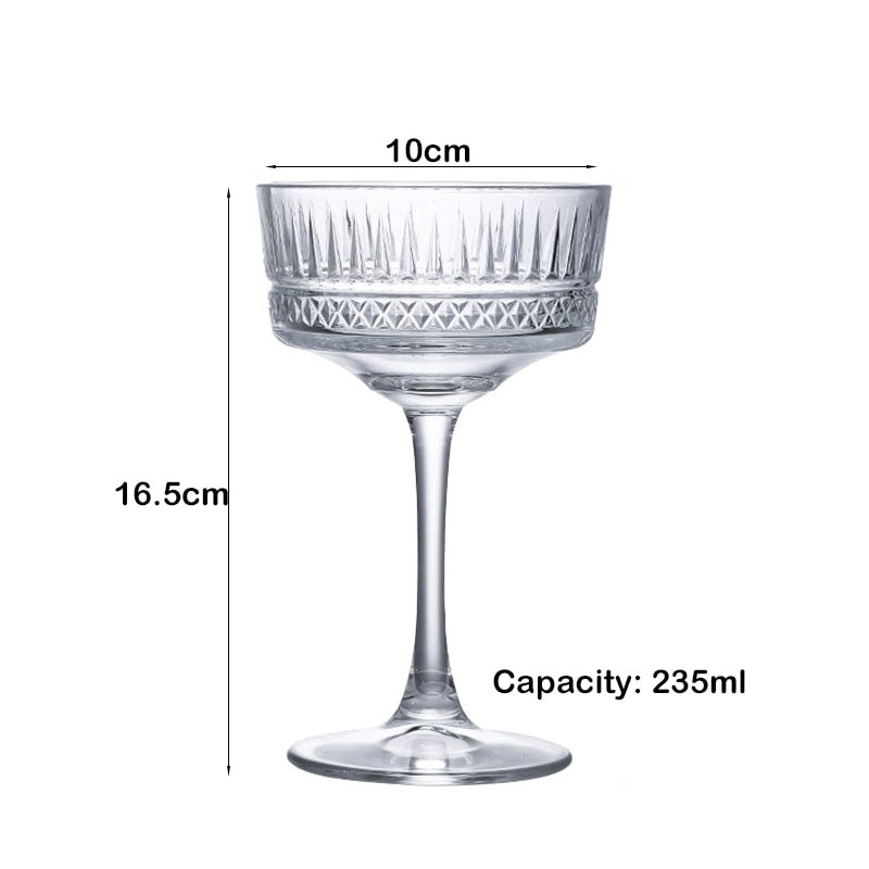 240ml Goblet Cocktail Glasses, Champagne Cups, Martini Glass