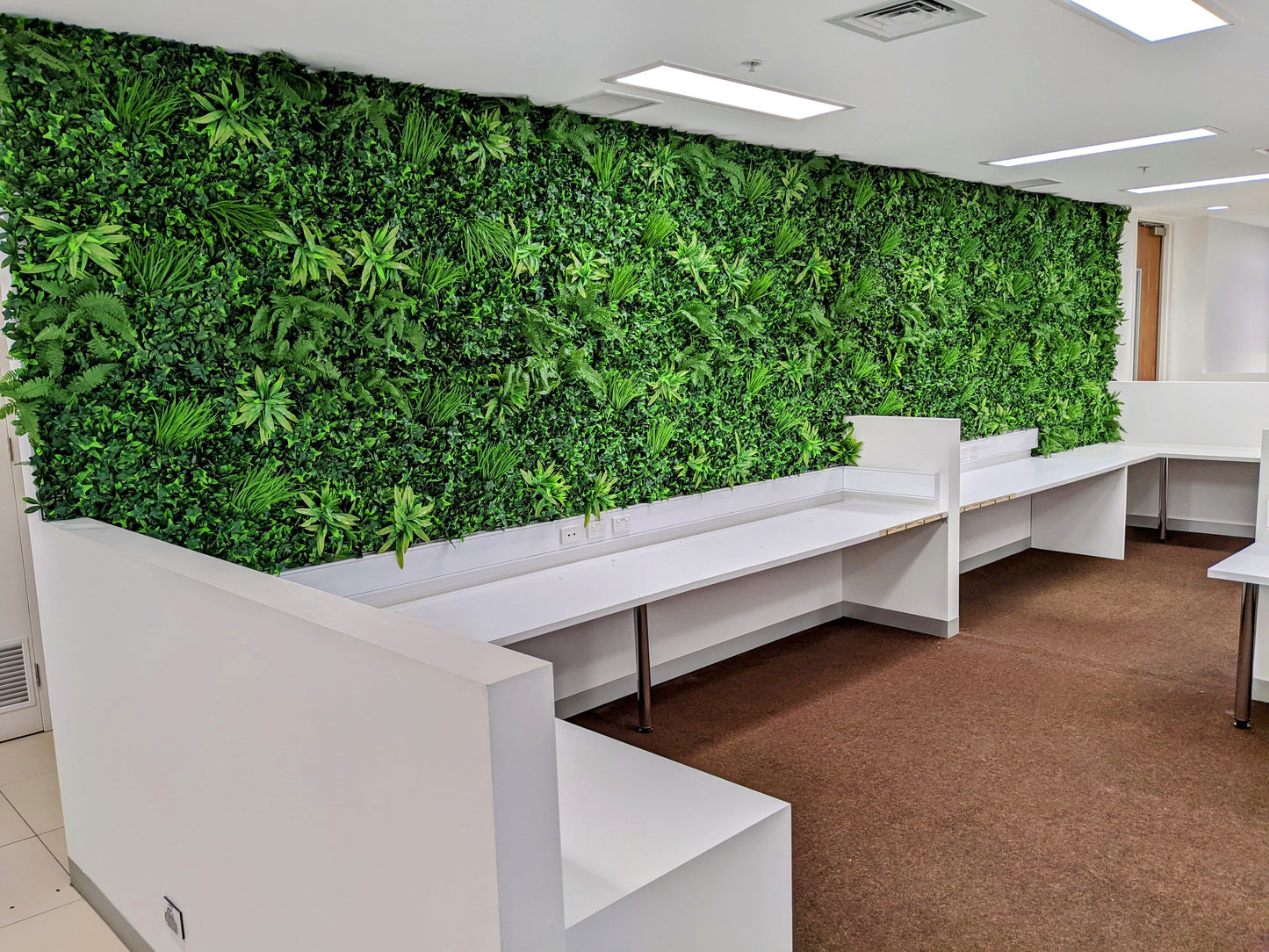 Luxury Green Sensation Artificial Vertical Garden / Fake Green Wall 1m X 1m UV Resistant