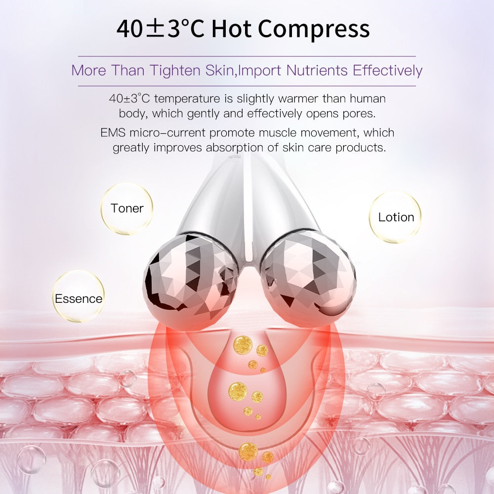 ANLAN EMS Face Roller Electric V Face Massagers Microcurrent Face Lift Beauty Machine Slimmer Double Chin Massage Skin Care Tool
