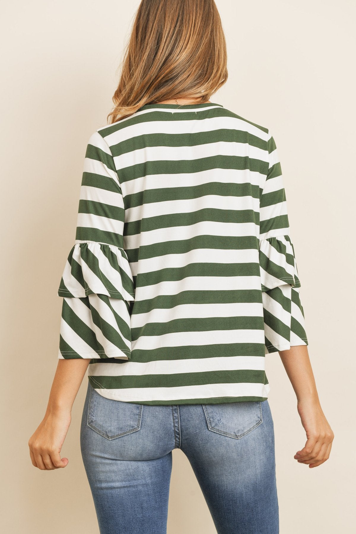 Double Ruffle Long Sleeve Top