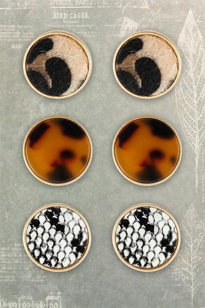Wood Bead Drop Bar Earrings