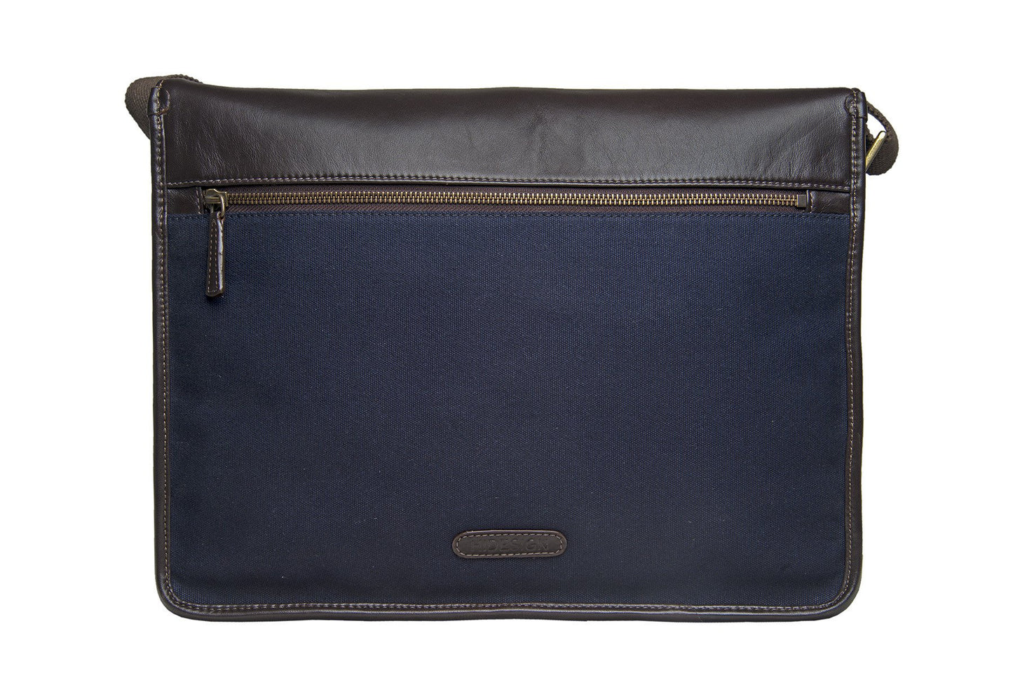 Aiden Genuine Leather and Canvas 15 Inch Laptop Shoulder Messenger Business Bag for Men & Women