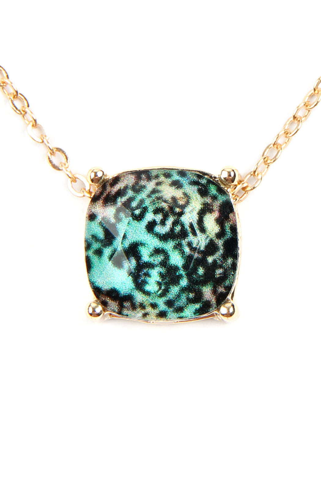 17155 - 12mm Cushion Cut Charm Necklace