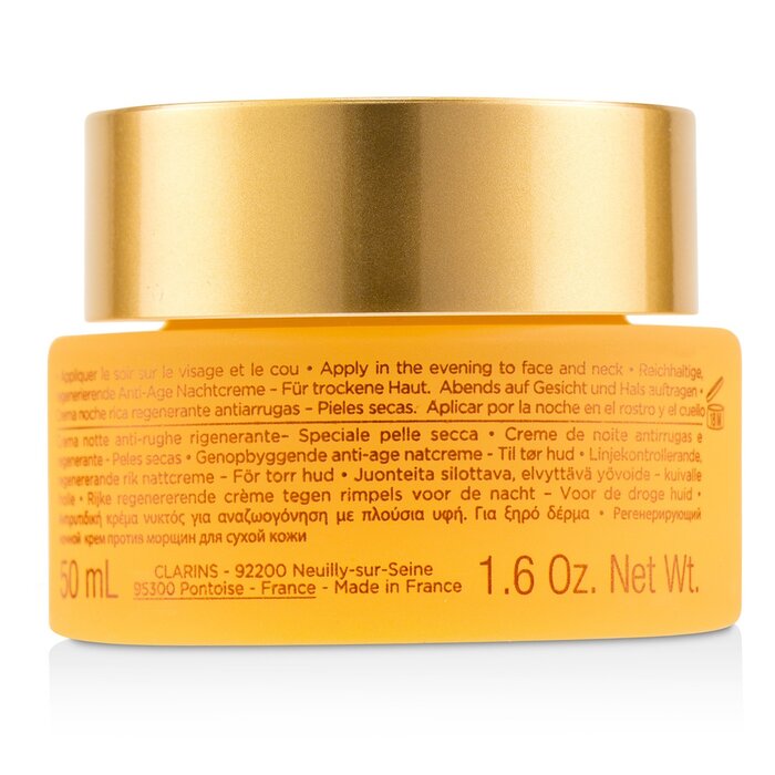 CLARINS - Extra-Firming Nuit Wrinkle Control, Regenerating Night Rich Cream - For Dry Skin