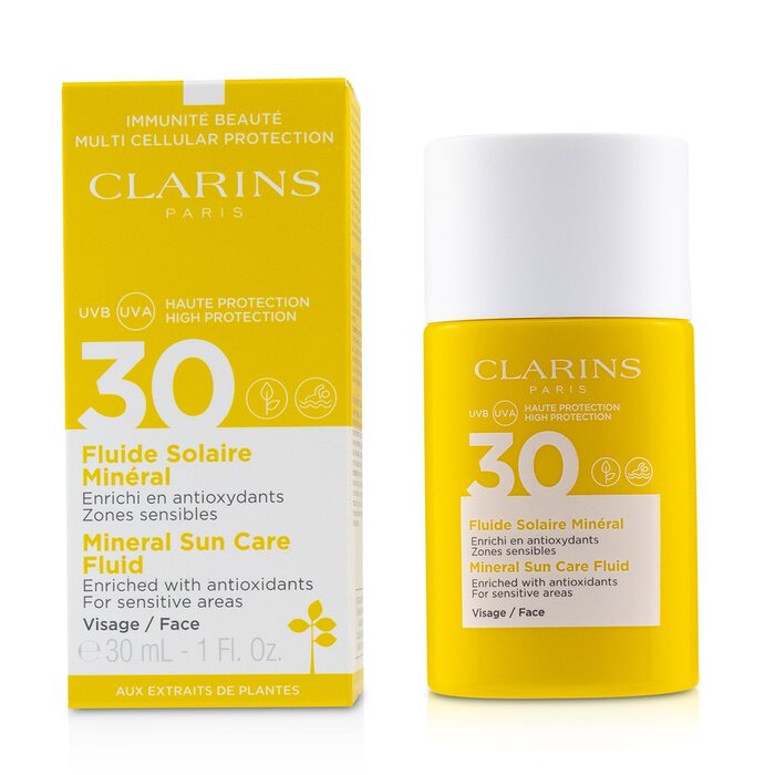 CLARINS - Mineral Sun Care Fluid for Face SPF 30 - For Sensitive Areas