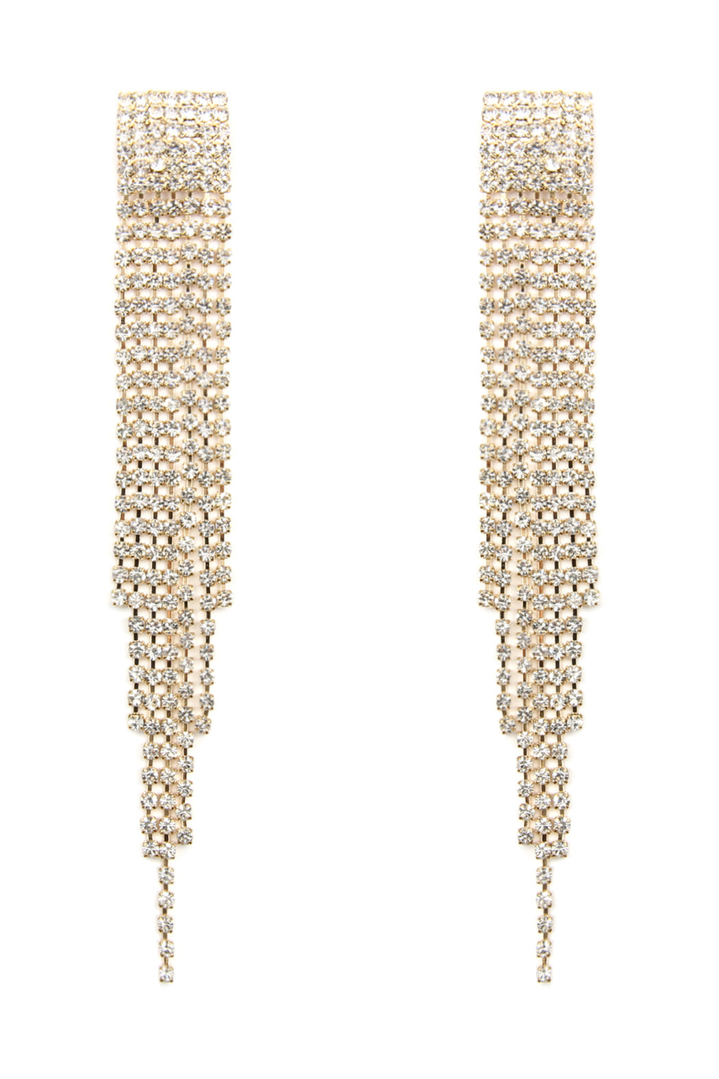 Seven Row Fringe Drop Earrings