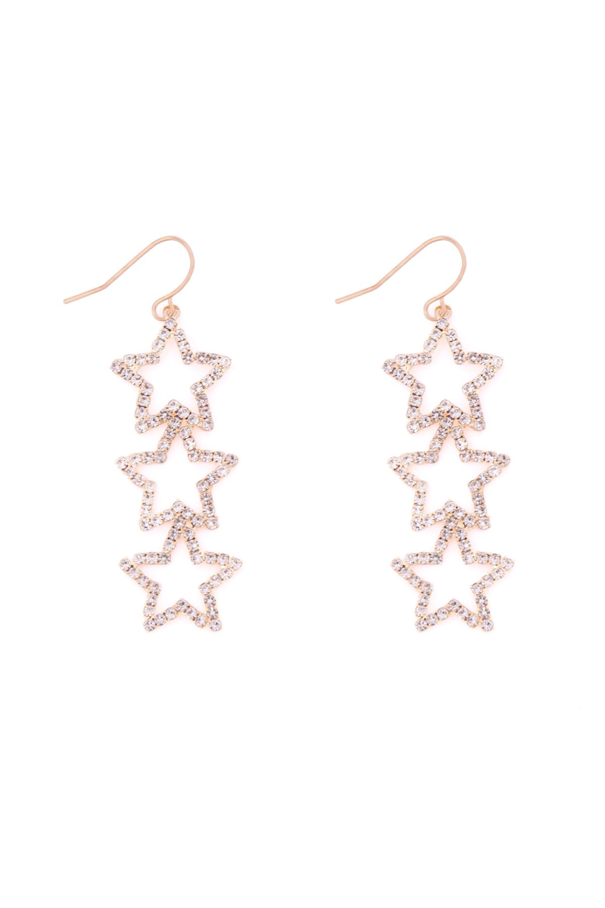 Triple Star Shape Earrings