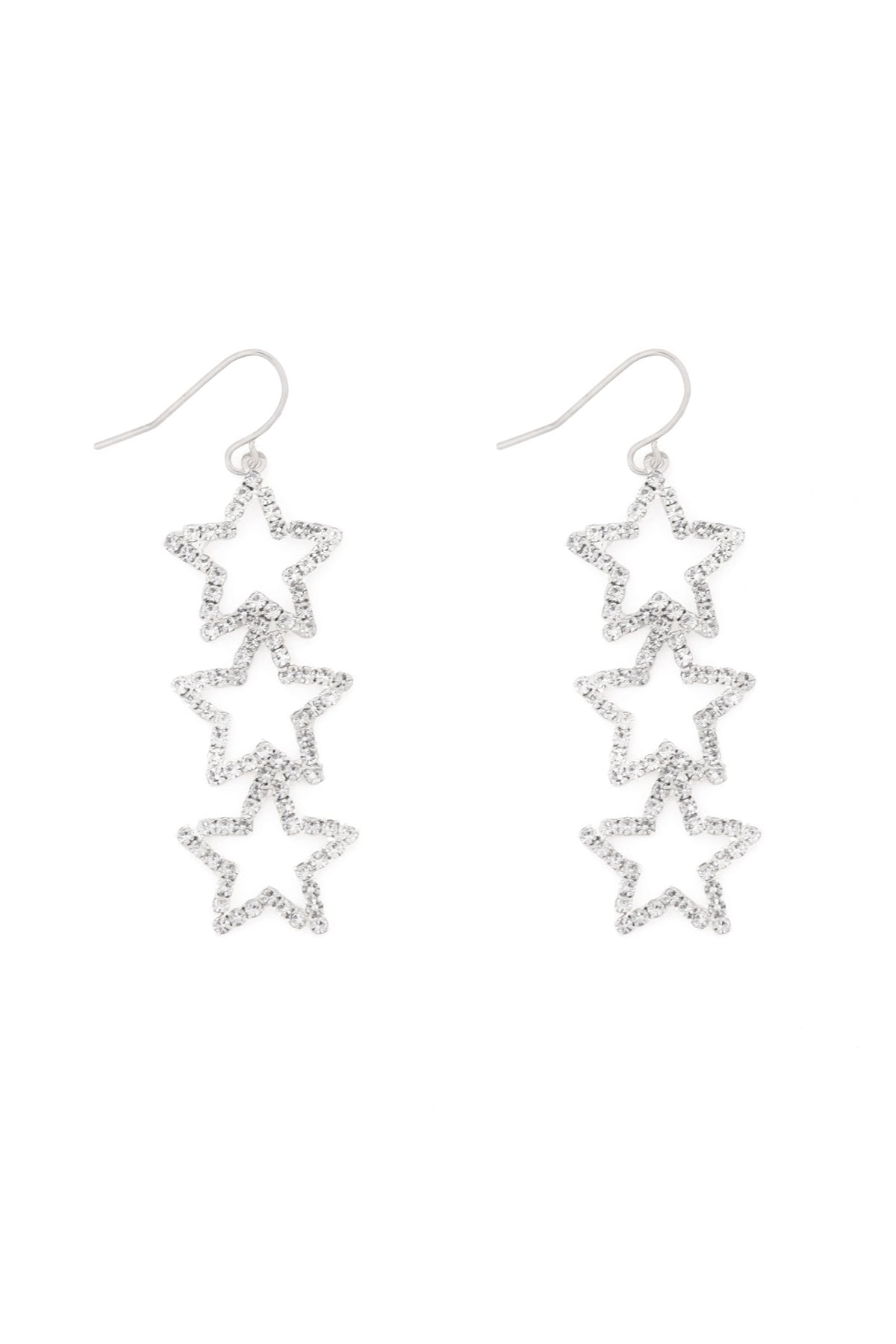 Triple Star Shape Earrings