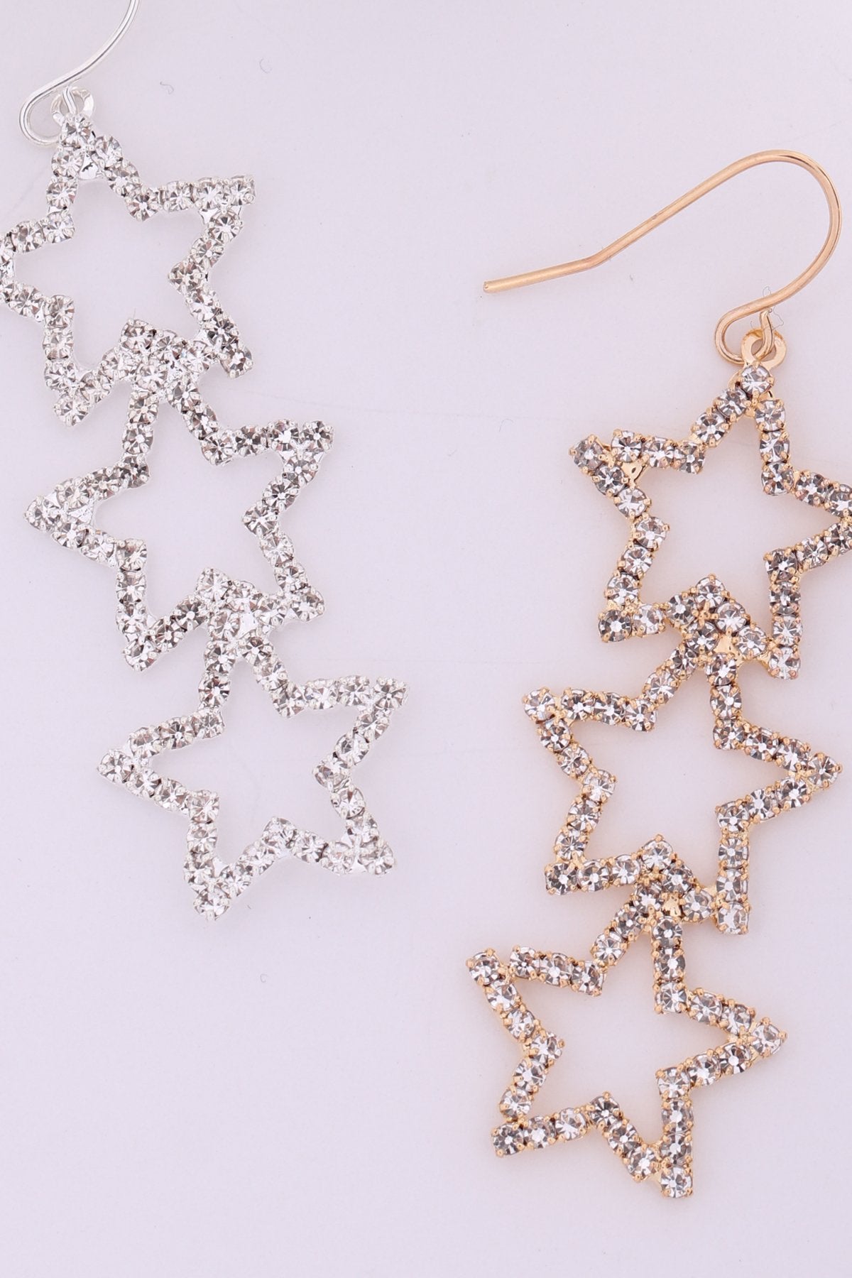 Triple Star Shape Earrings
