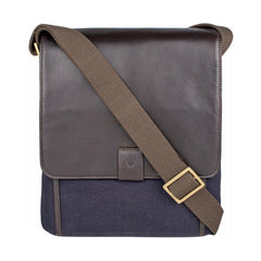 Aiden Genuine Leather and Canvas Medium Crossbody Men/Women Shoulder Messenger Bag/Travel Bag / 10.5