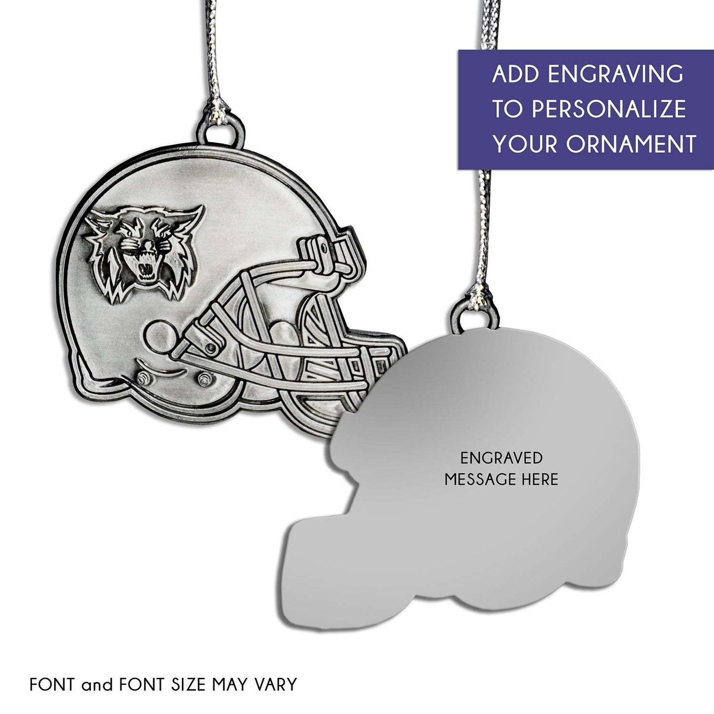 Weber State Shaped Metal Ornament