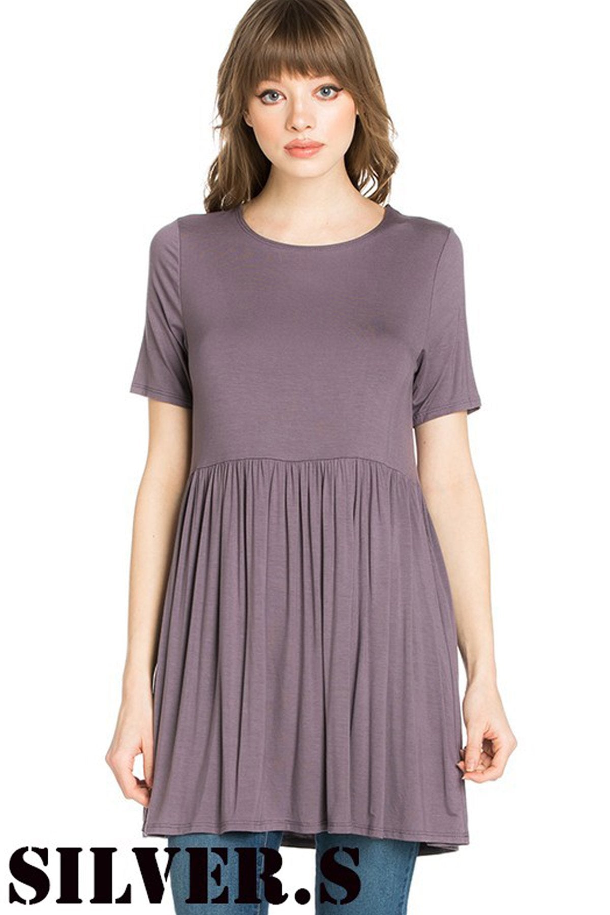 Short Sleeve Empire Waist Tunic