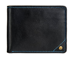 Angle Stitch RFID Blocking Multi-Compartment Leather Wallet