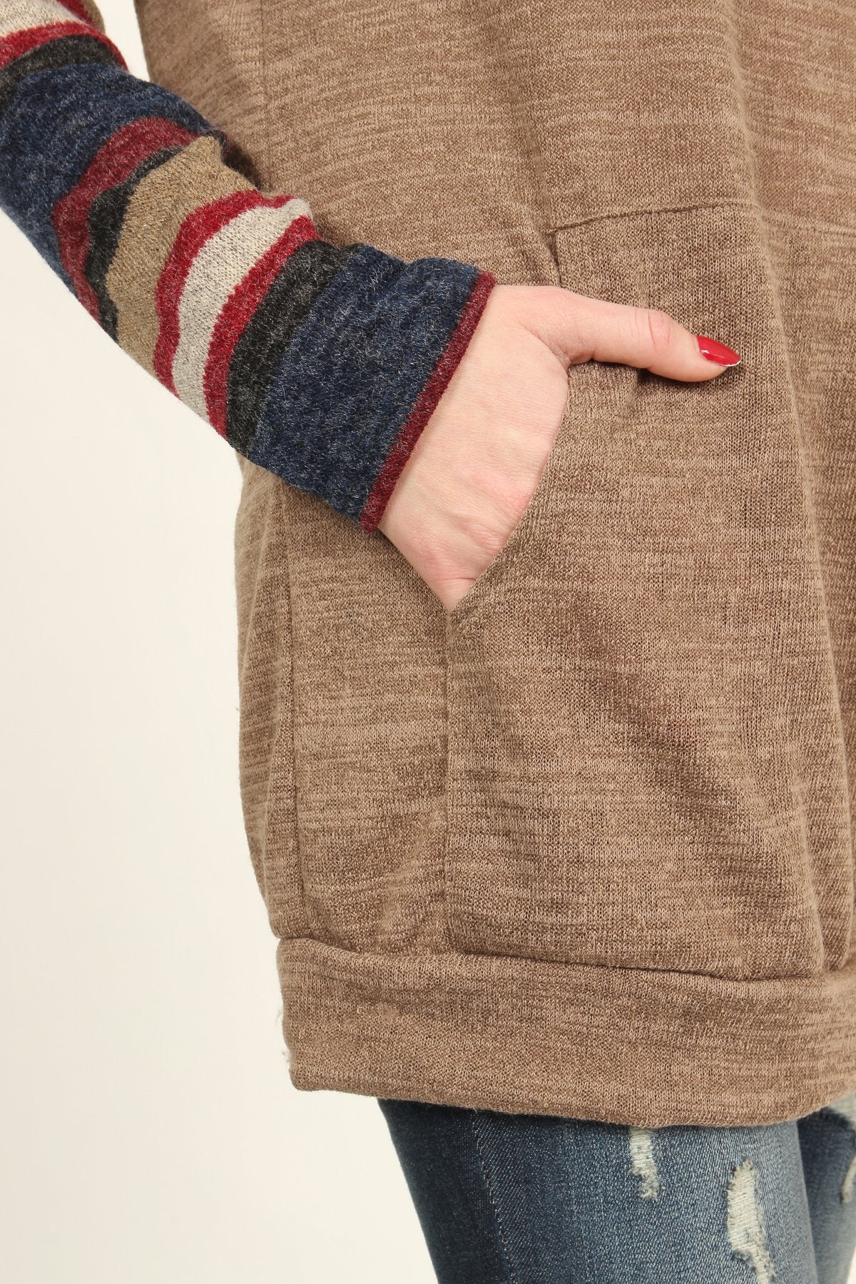 Multi Colored Sleeve Pocket Tunic