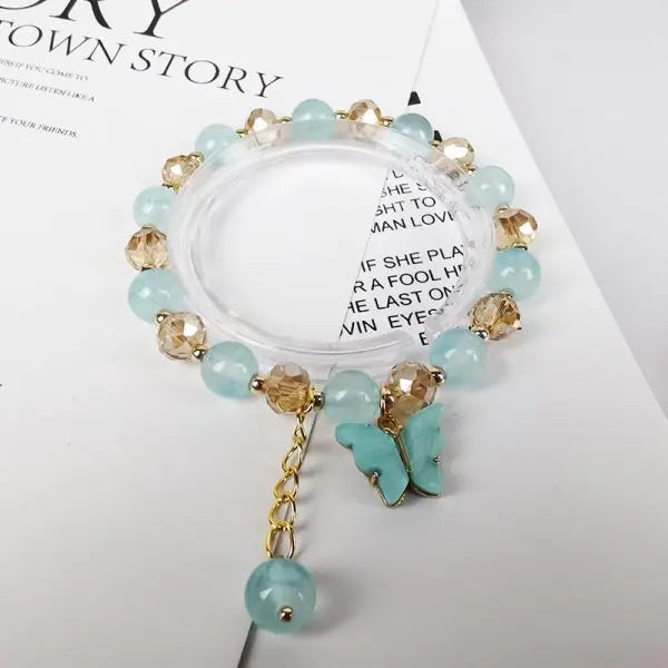 2022 New Korean Flowers Daisy Bracelets Bohemian Colorful Crystal Beaded Bracelet Handmade Elastic Rope Women Pulseira Jewelry