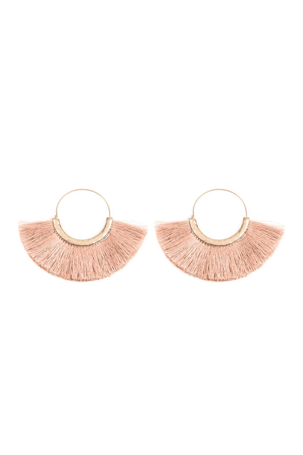 Tassel Fan Hoop Earrings