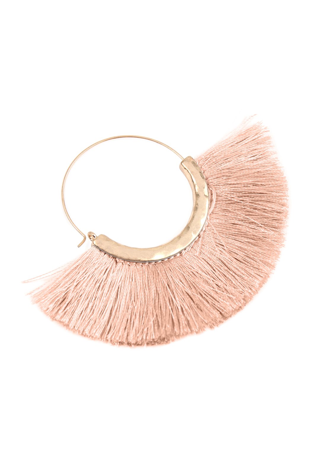 Tassel Fan Hoop Earrings