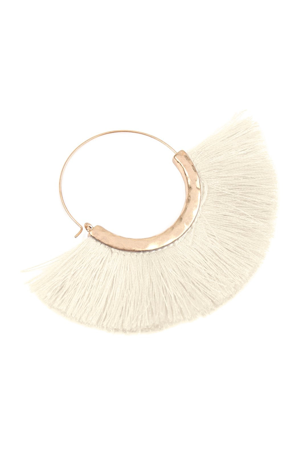 Tassel Fan Hoop Earrings