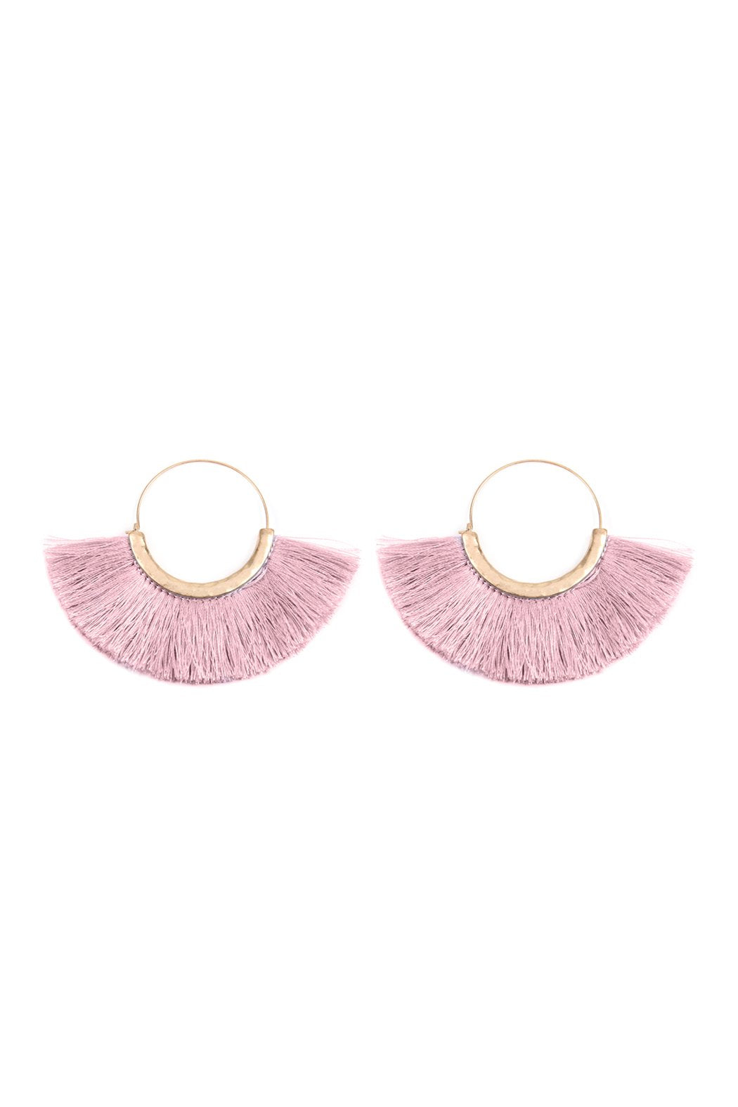 Tassel Fan Hoop Earrings