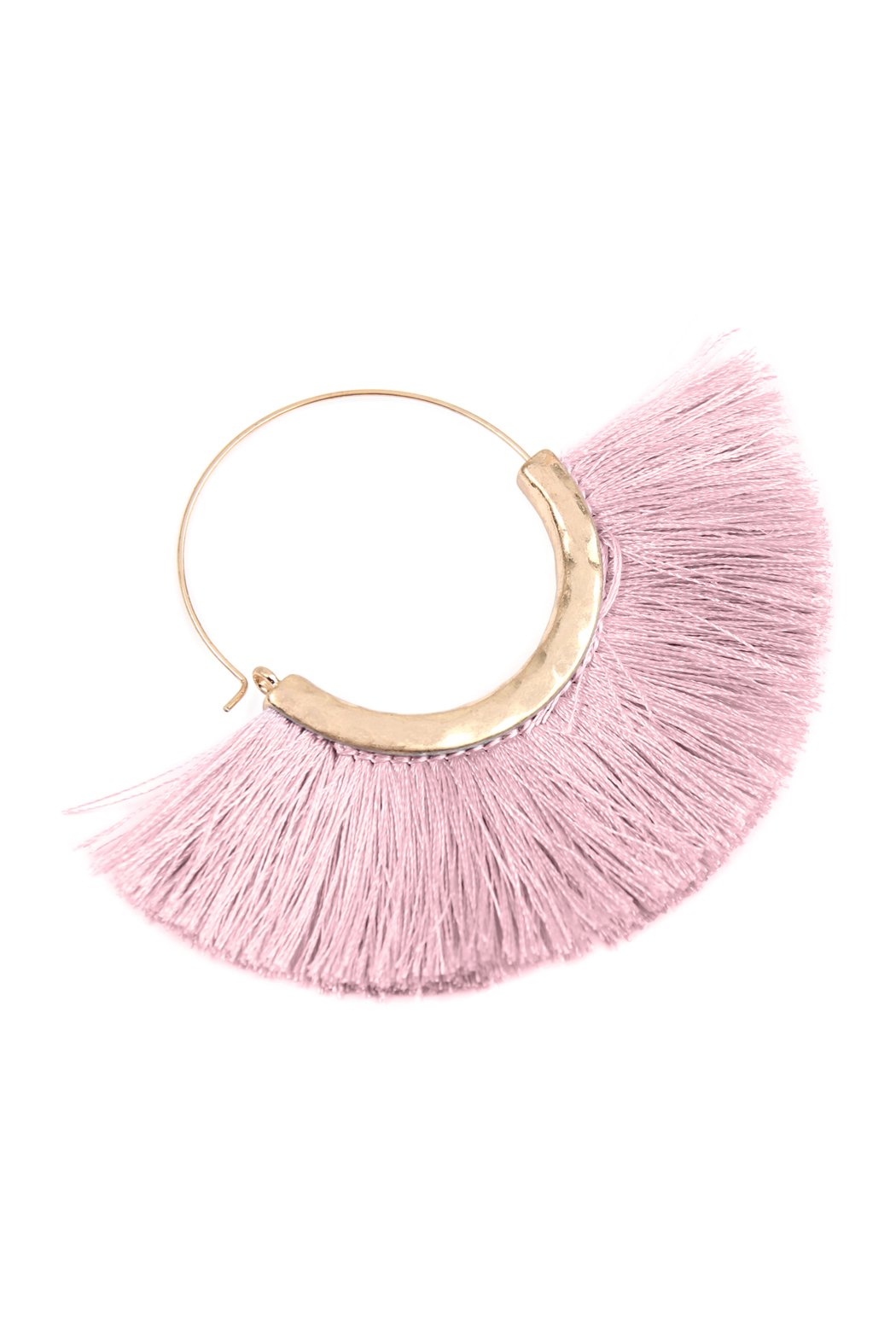 Tassel Fan Hoop Earrings