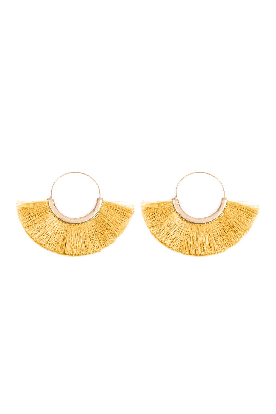 Tassel Fan Hoop Earrings