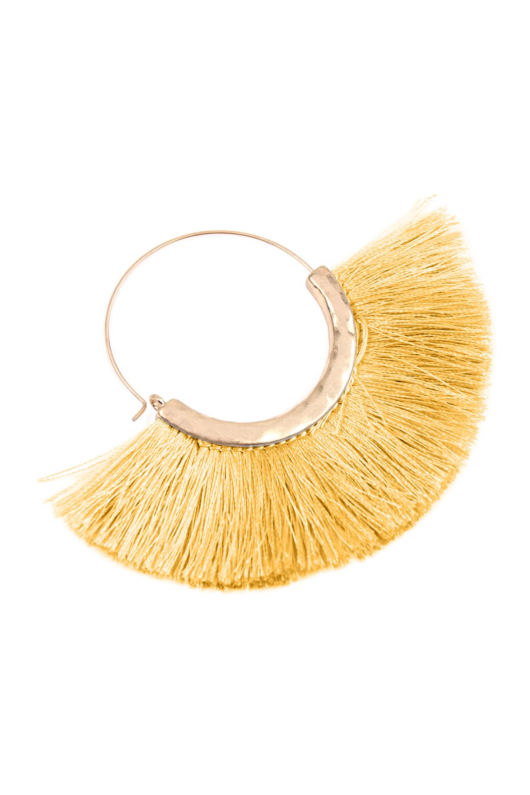 Tassel Fan Hoop Earrings