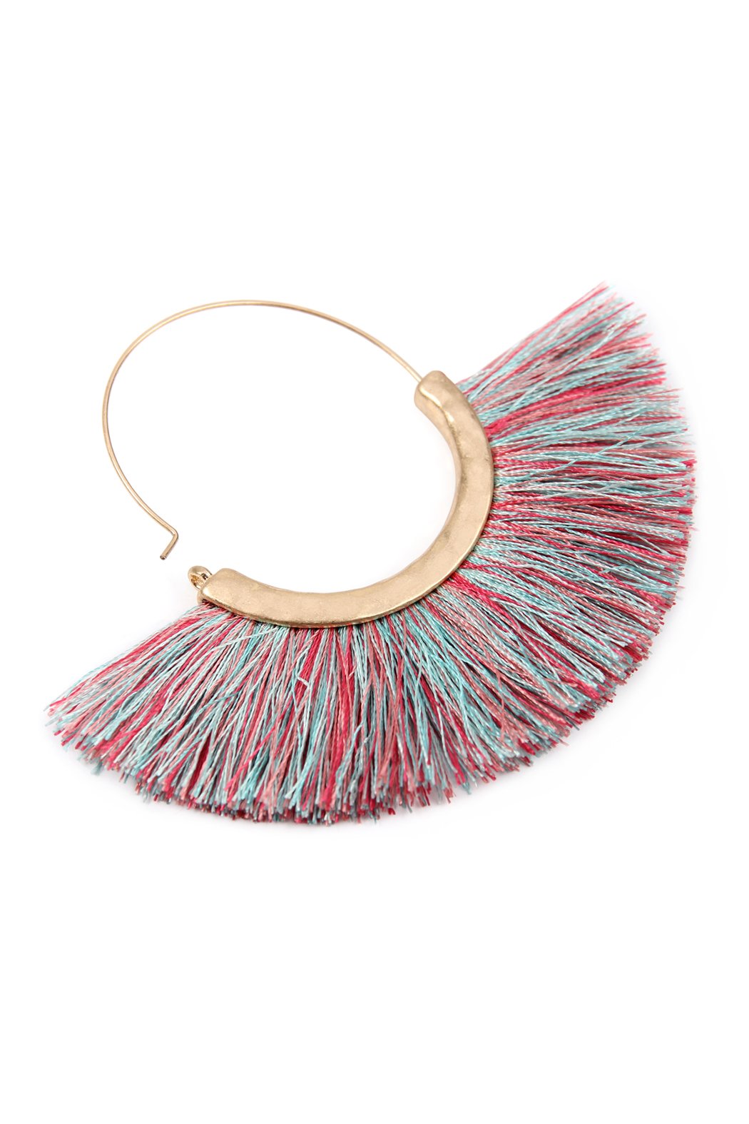 Tassel Fan Hoop Earrings