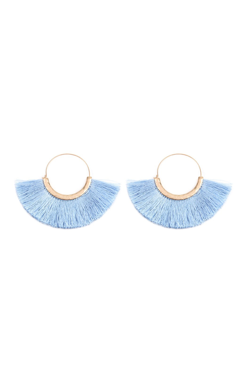 Tassel Fan Hoop Earrings
