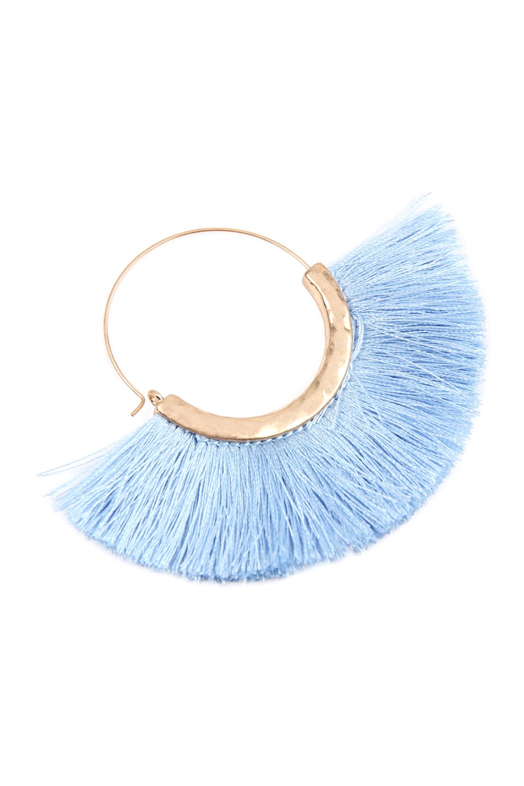 Tassel Fan Hoop Earrings