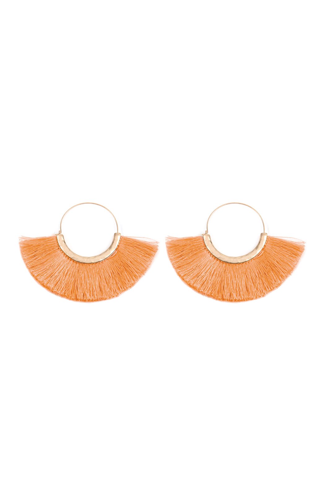Tassel Fan Hoop Earrings
