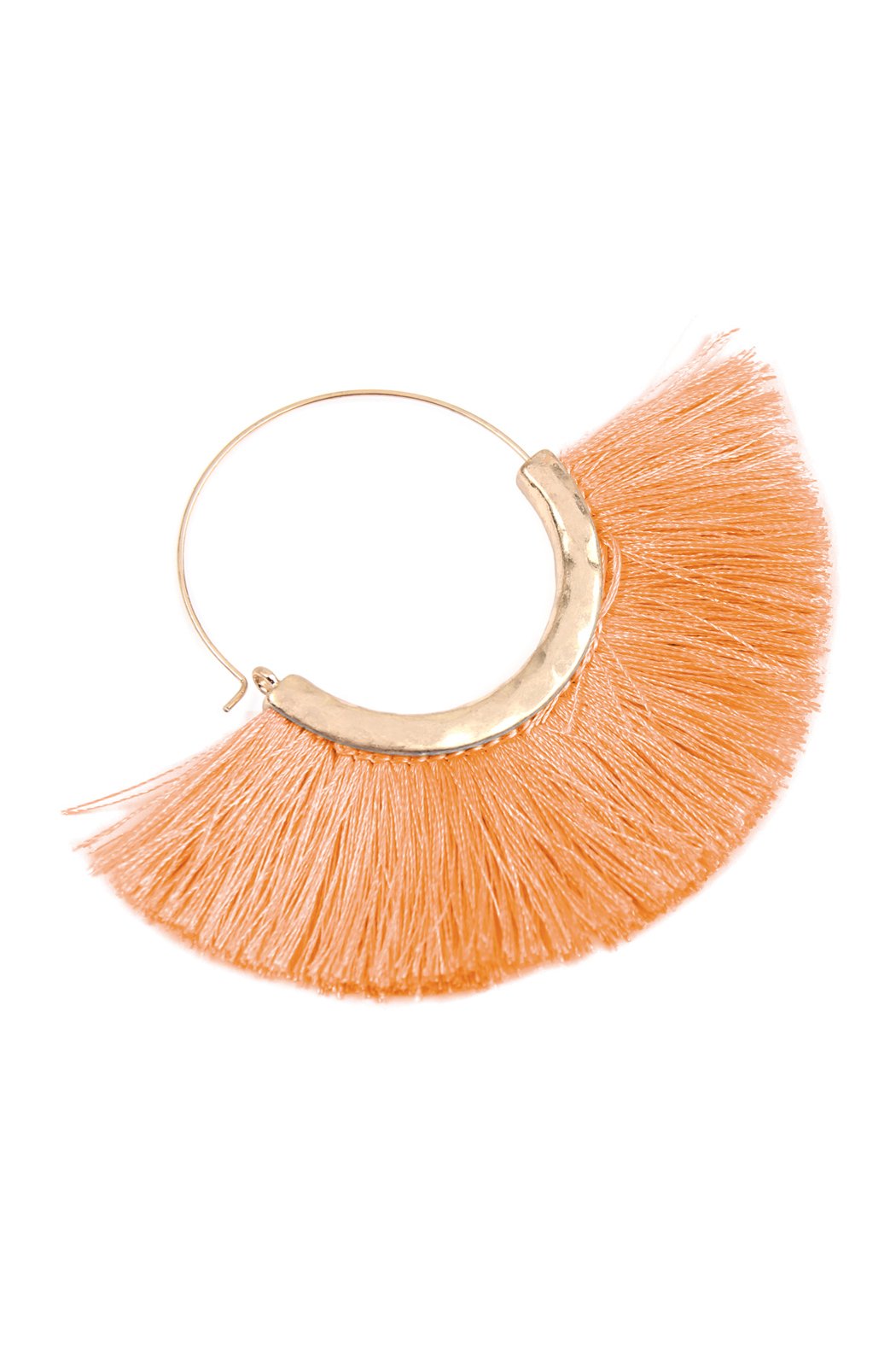 Tassel Fan Hoop Earrings