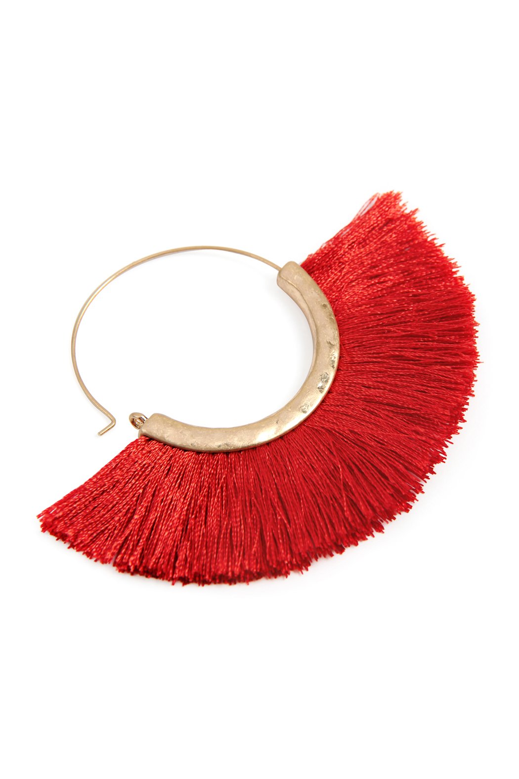 Tassel Fan Hoop Earrings