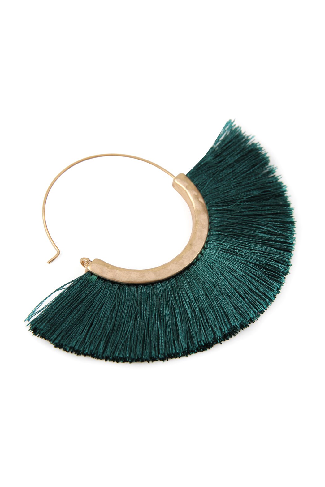 Tassel Fan Hoop Earrings