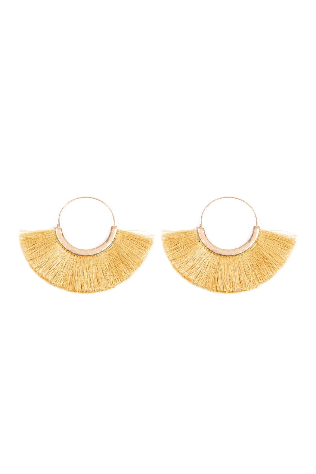 Tassel Fan Hoop Earrings