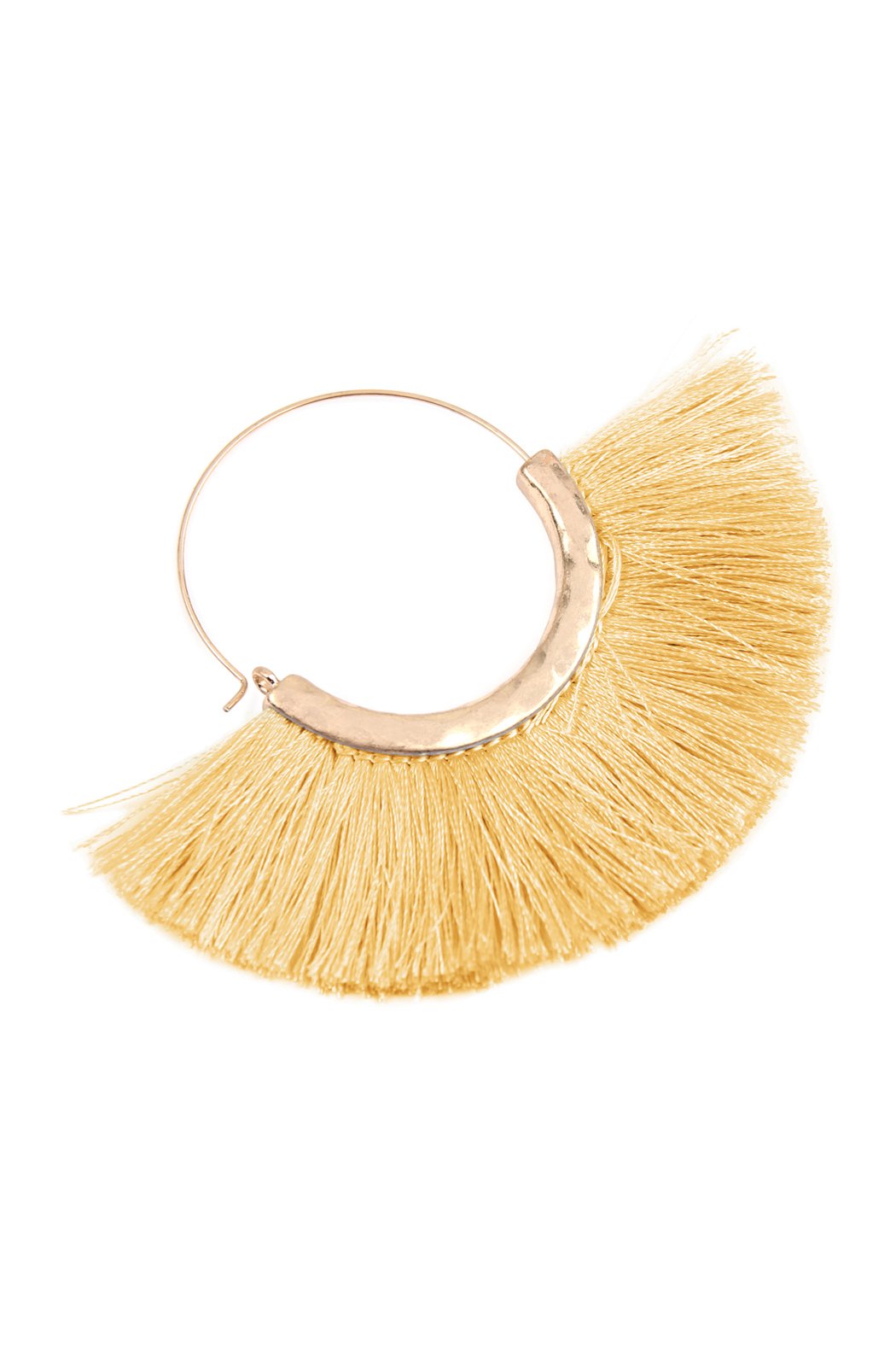 Tassel Fan Hoop Earrings